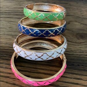 Fornash Lattice Enamel Bracelets (set of 4)